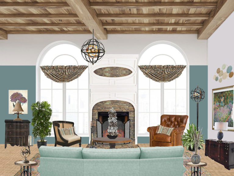 Living Room perspective mood board